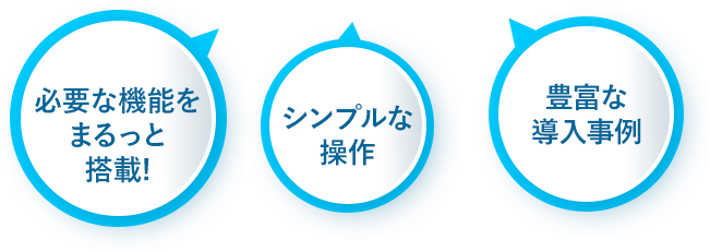 必要な機能をまるっと搭載!シンプルな操作豊富な導入事例