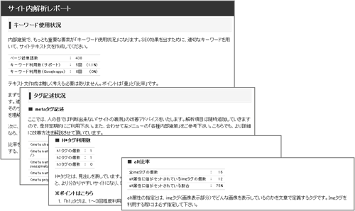 サイト内解析レポート